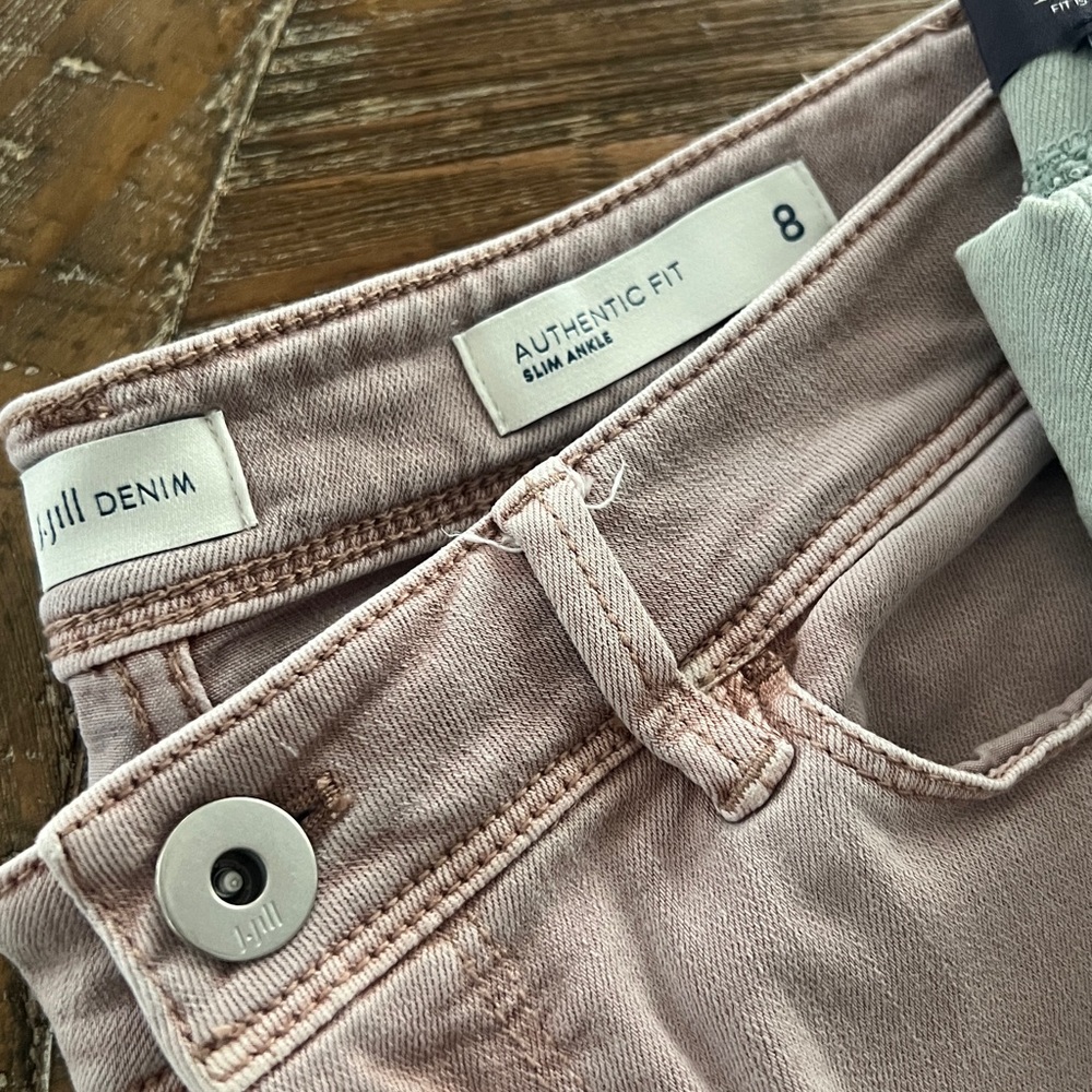 Stylish & Chic Straight Leg Jeans - Pink, Cream, Navy, White-(5 pairs) - Picture 2 of 7